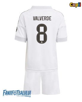 Real Madrid Federico Valverde #8 Echipament de Fotbal Replică 2025-26 Copii Acasa (+ Șorturi)